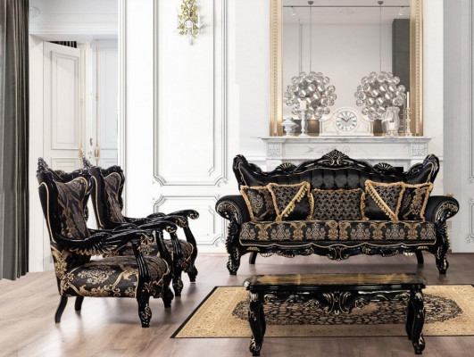 Ensemble de canapé 3+1+1 Canapé Fauteuil Canapés Suite de luxe Tissu Mobilier de salon
