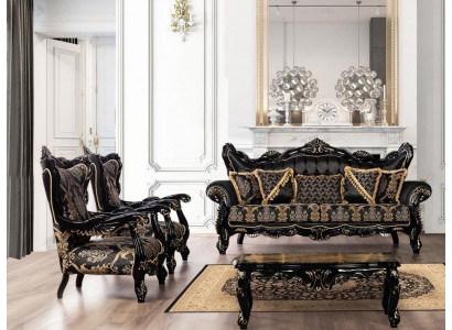 Ensemble de canapé 3+1+1 Canapé Fauteuil Canapés Suite de luxe Tissu Mobilier de salon