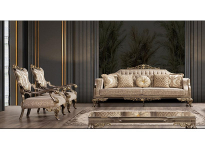 Ensemble de canapé 3+1+1 Canapé Fauteuils Fauteuil en tissu Ensemble de luxe pour salon