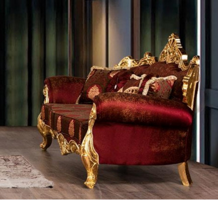Suite Canapés Fauteuil Canapé ensemble 3+1+1 places Tissu de luxe Salle de séjour baroque