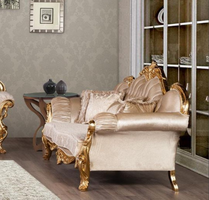 Ensemble de canapés 3+1+1 Fauteuil Canapés Siège Suite Groupe Tissu Baroque