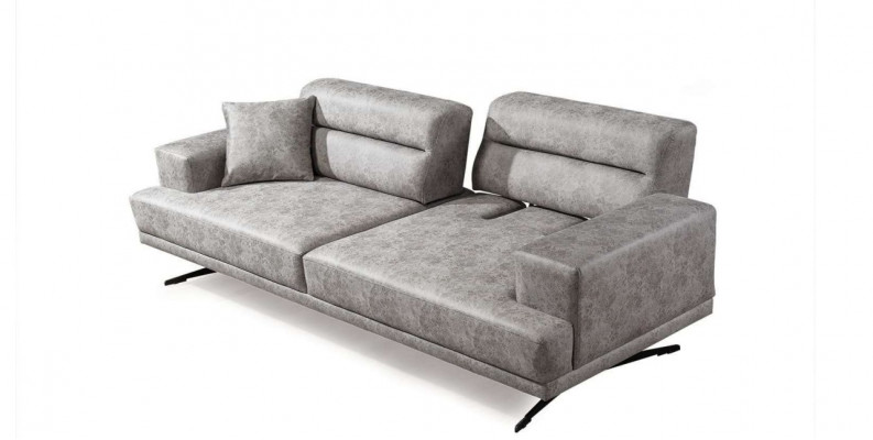 Ensemble de canapés 3+3 places en cuir avec design moderne.