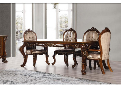 Salle à manger de luxe Table à manger Chaise Groupe Suite Ensemble Table en bois Tables 5 pièces. ensembles