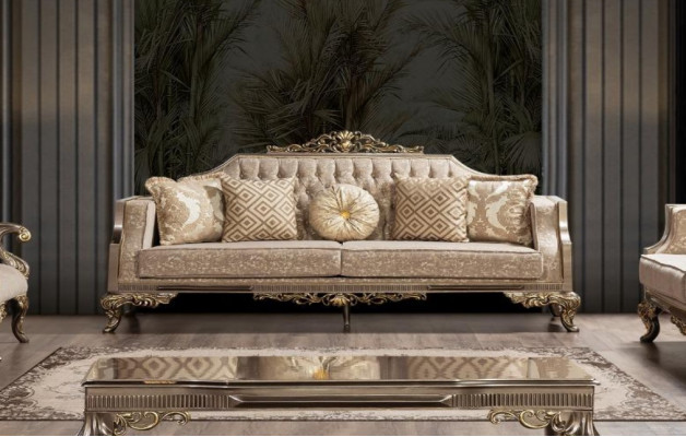 Canape 3 places Canape 3 Places Canapes Tissu Baroque Rococo Canape Design Salon