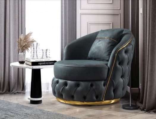 Fauteuil Chesterfield Siège Baroque Design Rococo Moderne Salon Tapisserie Trône