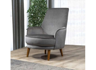 Chaise fauteuil de design moderne Salon Rembourrage Place assise Unique Relax Gris Style Luxe