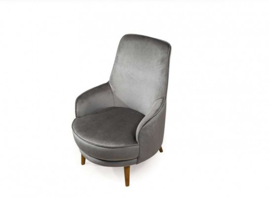 Chaise fauteuil de design moderne Salon Rembourrage Place assise Unique Relax Gris Style Luxe