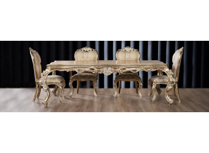 Chaise de salle à manger Chaise Bois Luxe Salle à manger Style Baroque Rococo Chaises Meubles