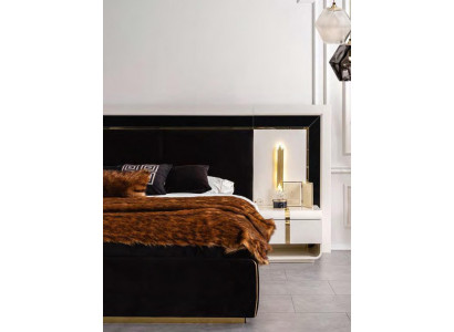 Table de chevet blanche Table d'appoint de luxe Meuble de chambre de rangement moderne