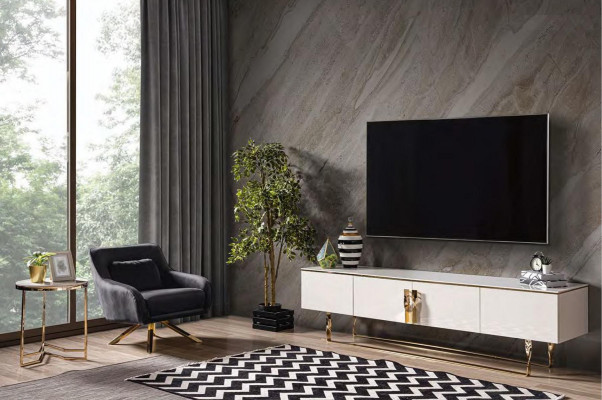 Moderne Ensemble de canapé Chesterfield noir et blanc en acier inoxydable Élégant 3+1