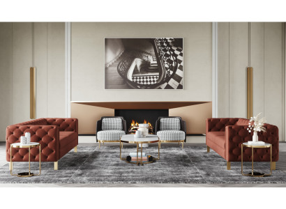 Sofa ensemble Ensemble de siège Rembourrage 4 pièces. Ensemble de salon canapés de luxe