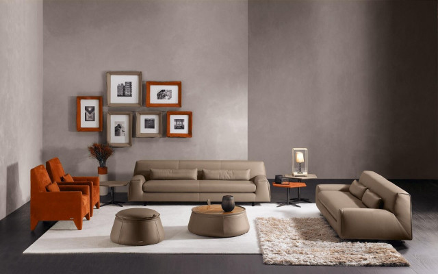 Ensemble de canapés Canapé Rembourrage Canapé en cuir Prianera Meubles italiens Canapé