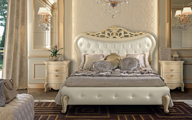 Conception de rembourrage de lit Lits doubles Chambre en bois Cadre de lit chesterfield nouveau