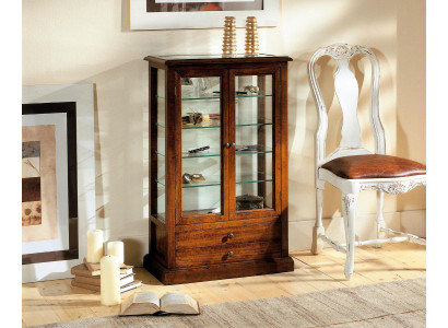 Meubles de salon en bois massif Vitrines Armoire en verre Buffet en bois massif Vitrine
