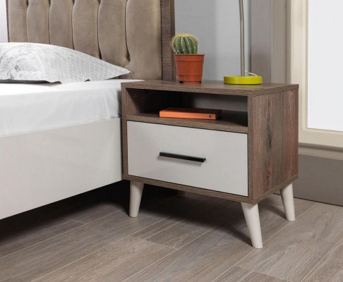 Chambre d'enfants Ensemble complet 5 pièces Chambre de jeunesse moderne Bois brun Lit