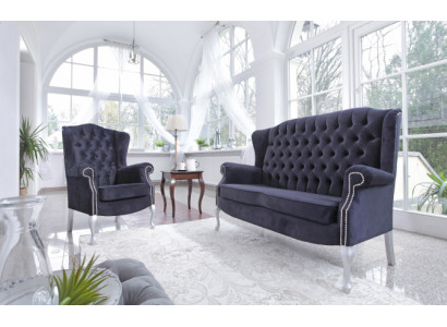 Canapé trois places classique Chesterfield en velours sourceMappinggetParentCall