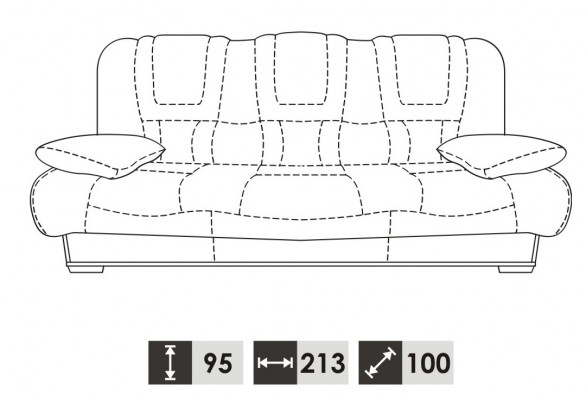 Canapé 3 places Canapés design Canapés en cuir Canapés rembourrés Détente Moderne Trois places Nouveau