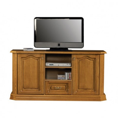 Meuble TV de style ancien avec commode décorative, baroque, rococo, armoire TV hi-fi de luxe.