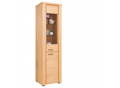 Vitrine en bois de hêtre Commode en bois individuelle Vitrines Armoire en verre Meubles de rangement