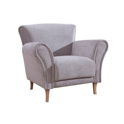 Fauteuil Chaise Velours Violet Détente Fauteuil Lounge Doux Salon TV Canapé Sofa