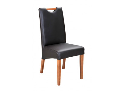 Ensemble de rembourrage de fauteuil design 2 chaises en bois 100% cuir Chaises Salle à manger neuves