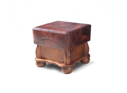 Repose-pieds XXL Club Lounge Tabouret en cuir et tissu Pouf ottoman de designer Pufa Ottoman