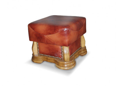 XXL Repose-pieds Club Lounge Tabouret en cuir Textile Décor Ottoman Designer Pufa