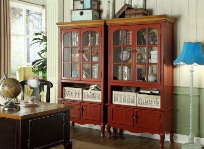 Armoire de luxe en bois Meubles Armoires Vitrine Etagère Classeur Armoire vitrée Antique