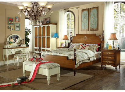 Lit double de créateur Lits Lits en bois Américain Hôtel de luxe Chambre à coucher nouveau