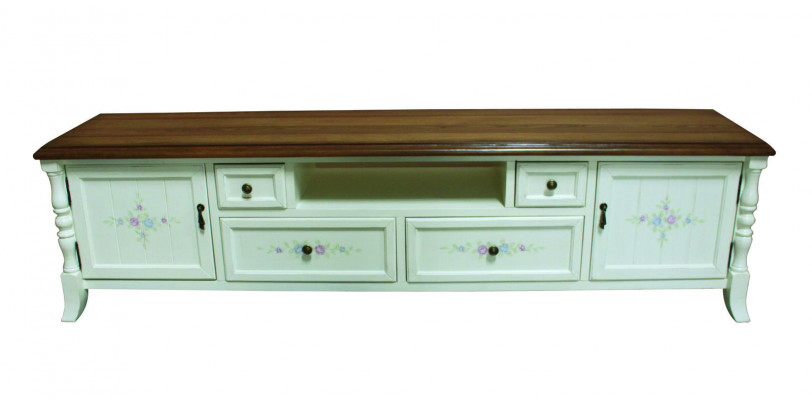 Meuble TV style maison de campagne Buffet classique Buffets TV Armoire basse Étagère nouvel