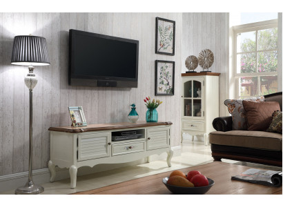Buffet télé Lowboard Meuble TV Armoire Table Salon Bois Classique Mobilier de maison de campagne