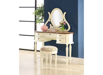 Classique coiffeuse miroir luxe console tabouret table de maquillage Landhfrom nouveau