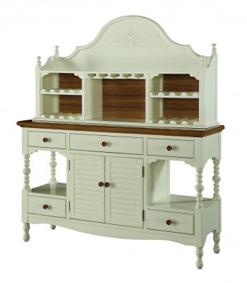 Classique Buffet en bois Style maison de campagne Armoire commode Buffets Armoires