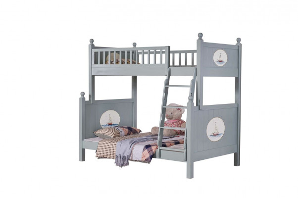 Lit superposé pour chambre d'enfant élégante, lit mezzanine de luxe pour jeunes, lits à étage élevé