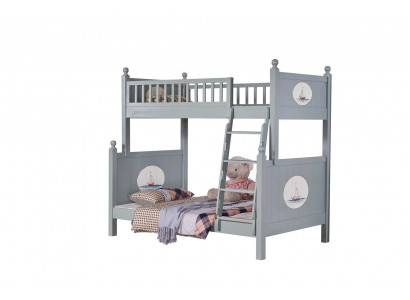 Lit superposé pour chambre d'enfant élégante, lit mezzanine de luxe pour jeunes, lits à étage élevé