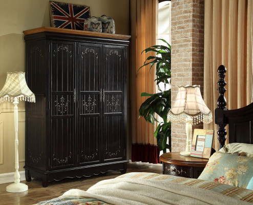Armoire Style Ancien Armoires Noir Mobilier de Campagne Chambre Armoire