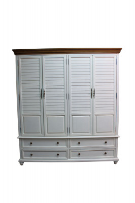 Armoire de luxe Armoire en bois Armoire à vêtements Meuble de chambre en bois massif