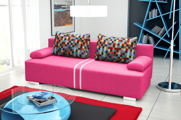 Canapé-lit 3 places avec fonction de couchage, sommier et canapé pliable - canapé design