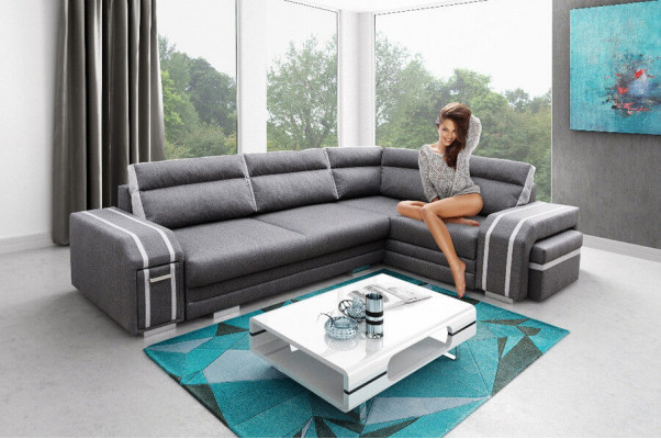 Canapé lit Canapé design avec fonction lit - sommier d'angle Canapé Canapé Sofas