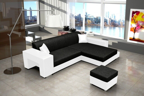 Canapé-lit canapé d'angle canapé lit fonction rembourrage suite d'angle fonction de couchage nouveau