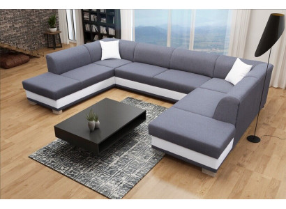 XXL Ensemble de canapés d'angle Canapé Canapé rembourré Suite Coin Designer U-forme nouveau Canapé