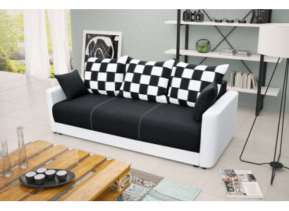 Canapé-lit 3 places avec fonction de couchage et sommier - Canapé pliant confortable