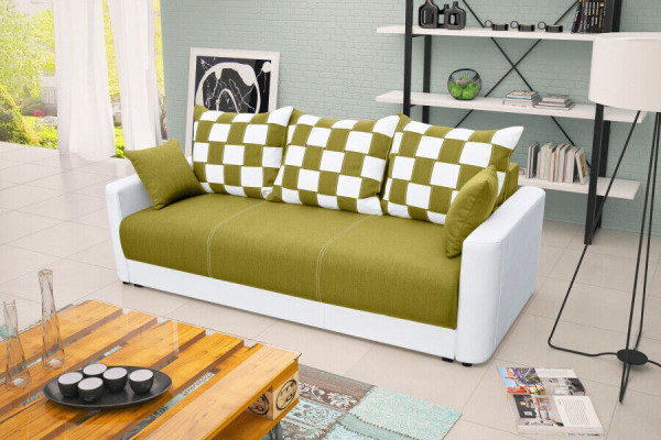 Canapé-lit 3 places avec fonction de couchage et sommier - Canapé pliant confortable