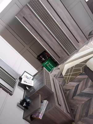 Suite Lit rembourré lit de jeunesse cadre de lit ensemble de lit 5 pièces bois gris nouveau