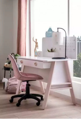 Lit fonctionnel Complet Lit Mobilier enfant Chambre d'enfant Rose 6 pièces Bois