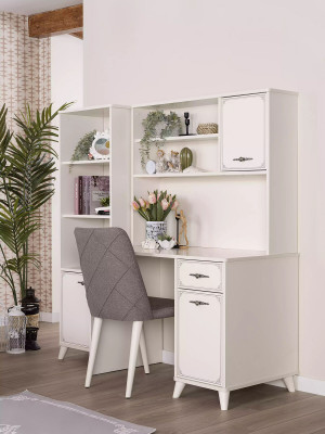 Lit complet pour jeunes, lit fonctionnel, ensemble extensible, 8 pièces, bois blanc