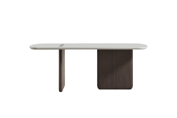 Suite de salle à manger grise-blanc Table à manger luxueuse 4x Chaises Vitrine 6 pièces