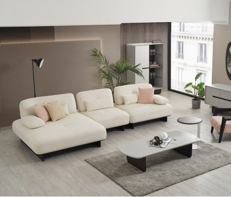 Sofa en textile salon Luxueux Canapé en L en forme de canapé d'angle Meuble design