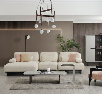 Sofa en textile salon Luxueux Canapé en L en forme de canapé d'angle Meuble design