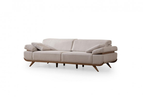 Ensemble de canapé de salon bicolore moderne 3+2 places avec fauteuil de luxe.